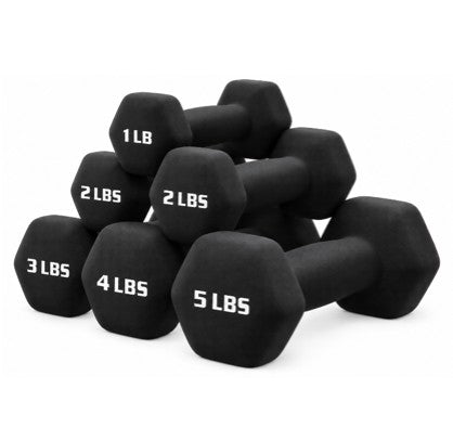 Neoprene Dumbbells Kit 1-5 lbs